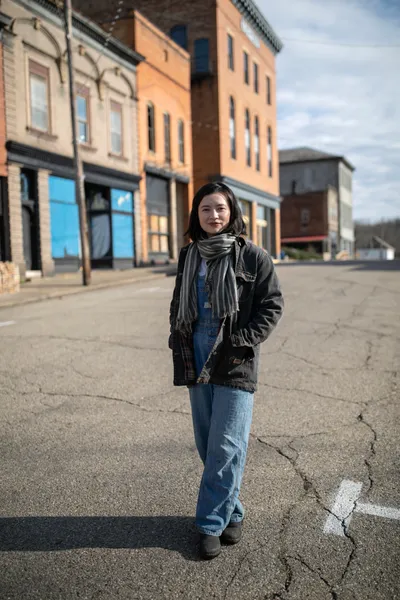 Tiff Piko, coordinator of maker markets for Ohio Winding Road in Shawnee, OH on December 21, 2023. Tiff Piko is a designer, educator, and farmer in Appalachia Ohio.  In 2019 she became the first woman to run for mayor in her hometown of Lancaster, Ohio. Running a zero-dollar grassroots campaign designed to get more people involved in local politics.